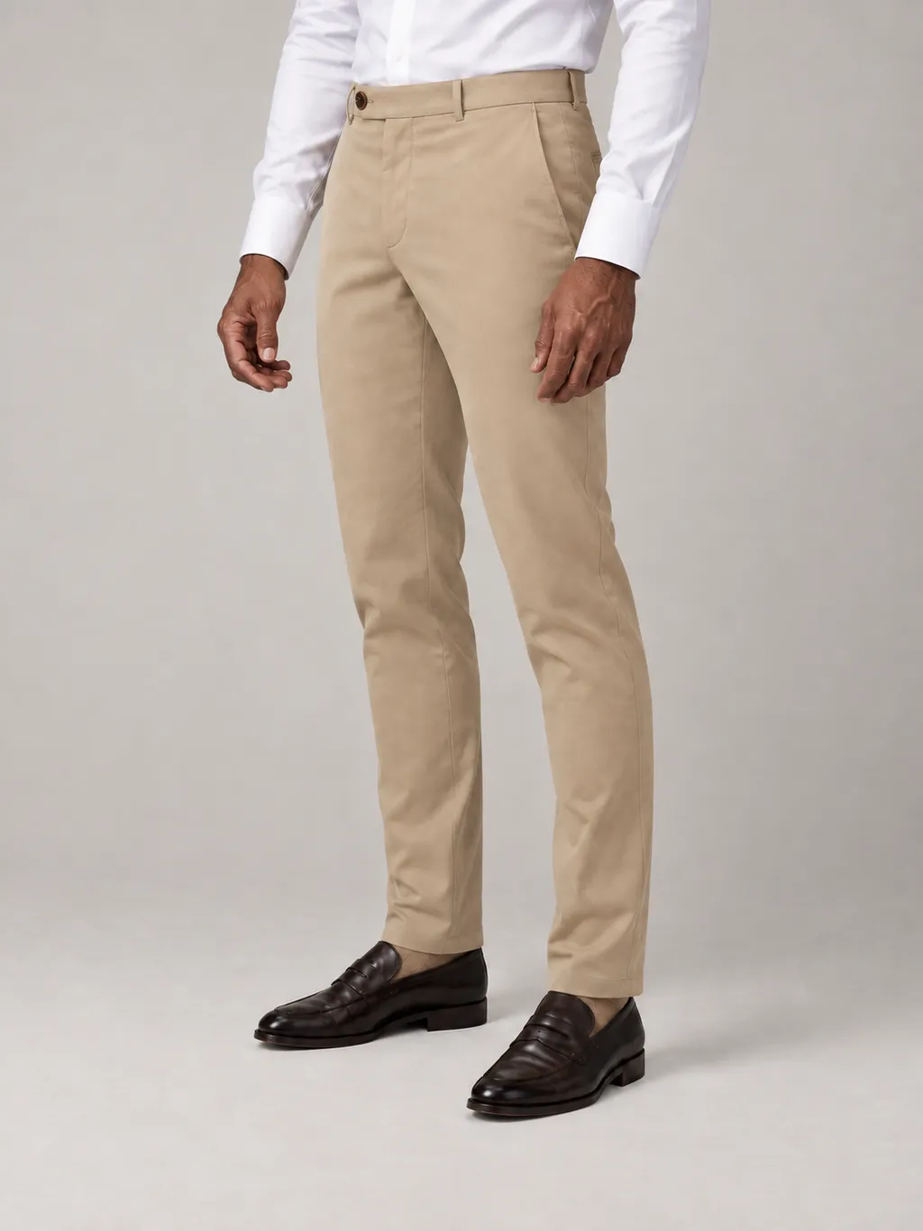Khaki stretch chinos