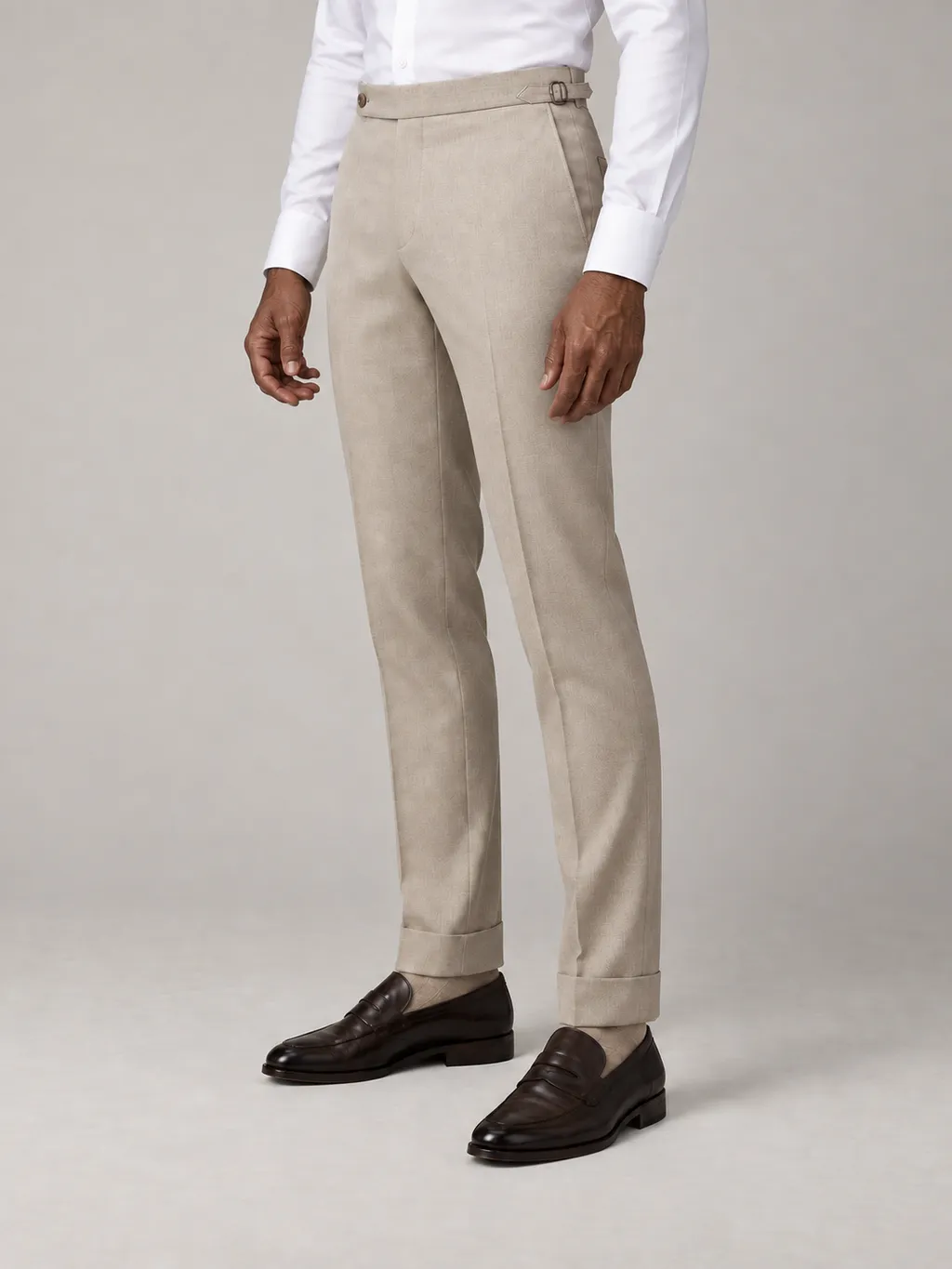 Beige suit pants