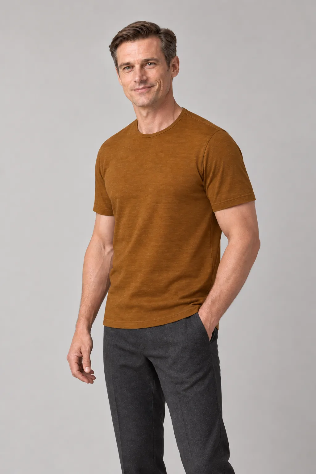 T-shirt aus Kamel-Merinowolle