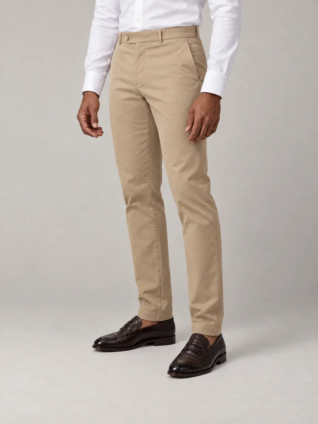Khaki stretch chinos