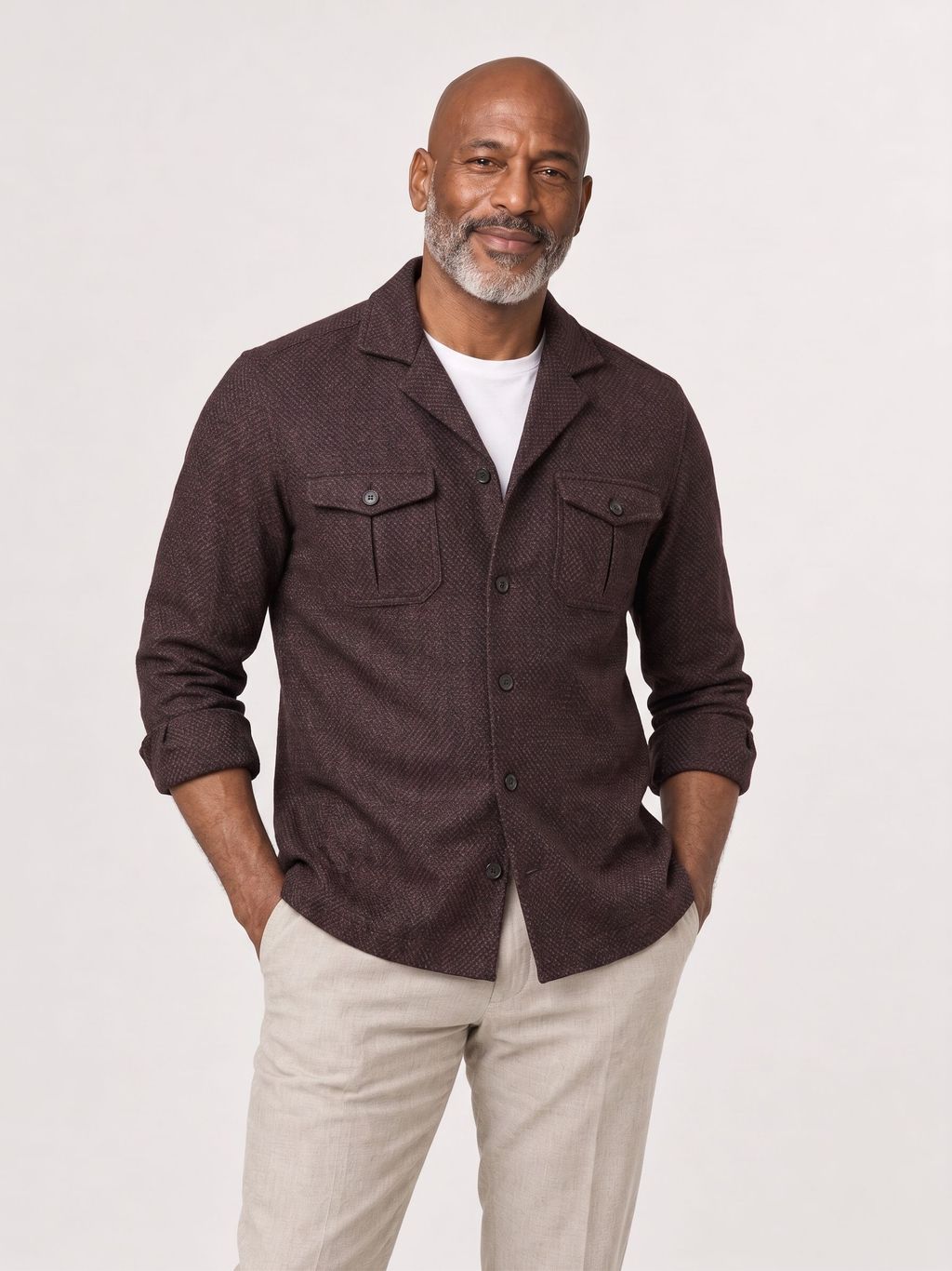 Overshirt nera e rossa