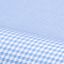 Camicia business no stiro con motivo pied-de-poule azzurro