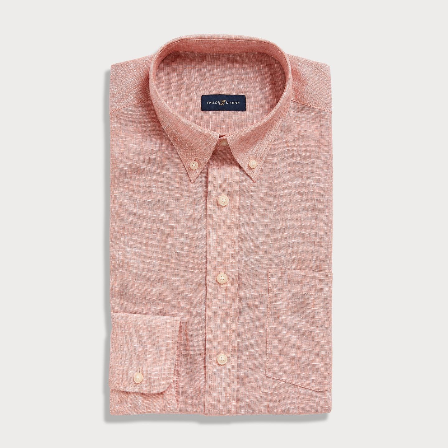 Peach melange linen shirt | Tailor Store®