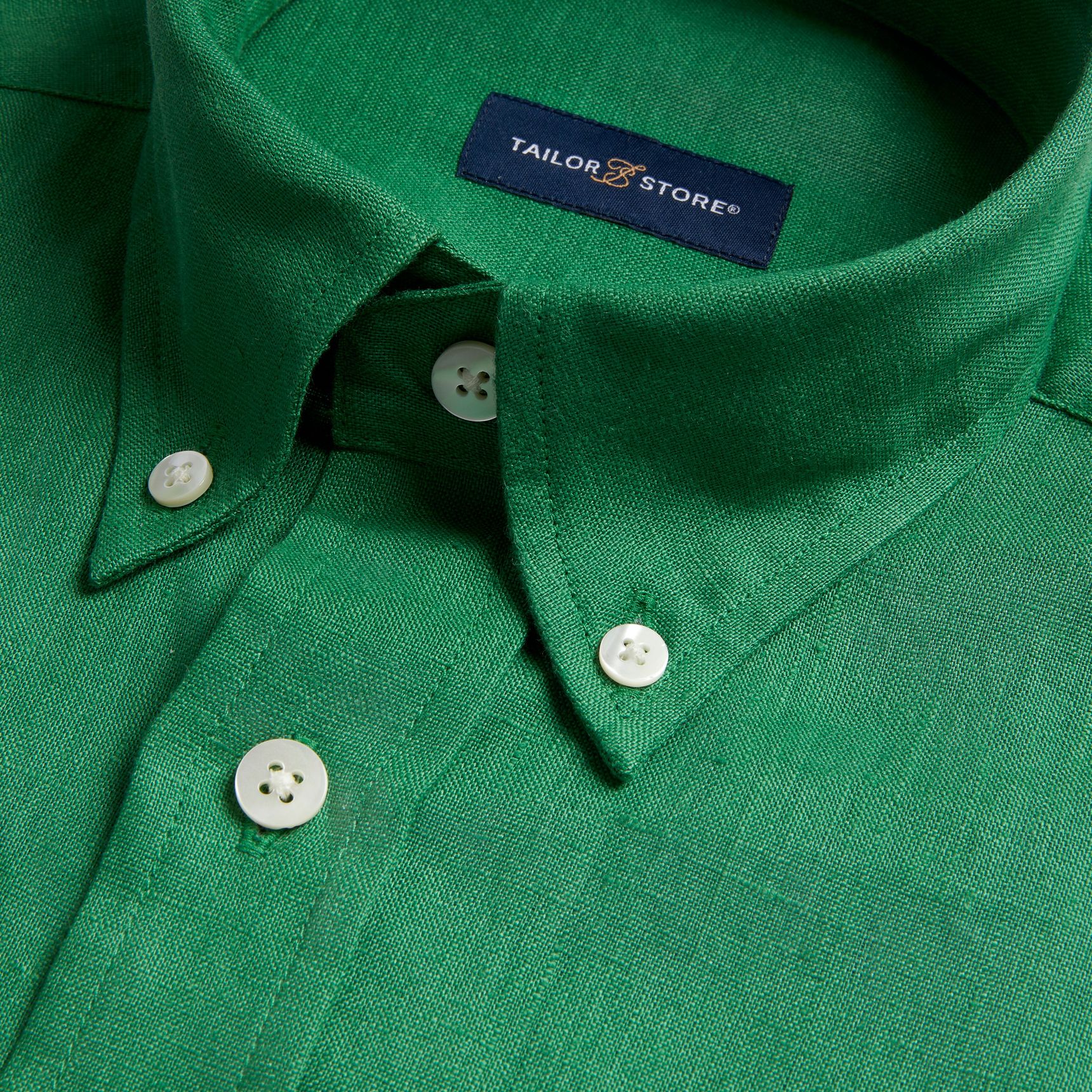 Emerald green linen shirt Tailor Store®