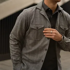 Blue checkered non-iron business shirt | Tailor Store®