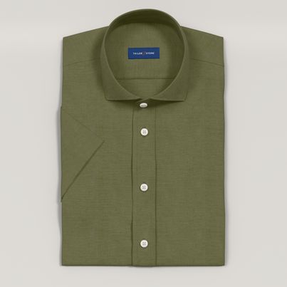olive green men's dress shirt The Kelce