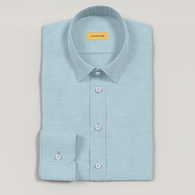 slim fit dress slacks Dress Shirt in Dark Blue with Stretch by Alain Dupetit