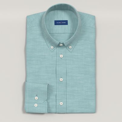 casual dress shirts Bespoke Square Button Front Short Sleeve Contrast Trim Dress main image 1