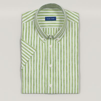 green and white dress shirt Green Stripes Dress shirts