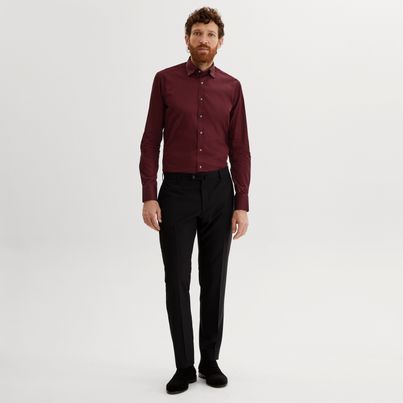Shop dark red shirt outfit Online Sale