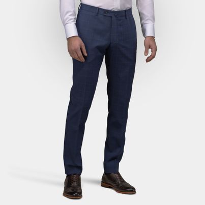 Navy blue dress hot sale pants mens