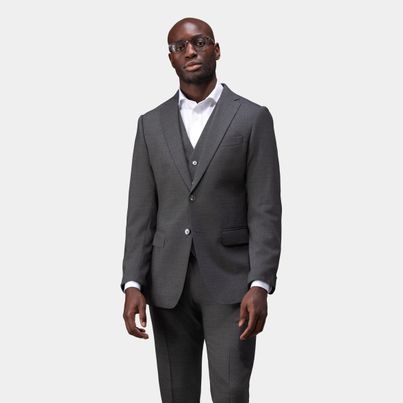 Steel gray three-piece suit | Tailor Store®