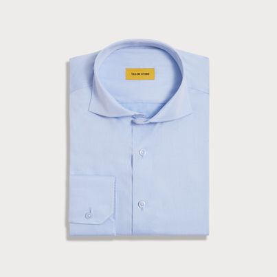 Light blue men's shirt in easy iron fabric | Tailor Store®