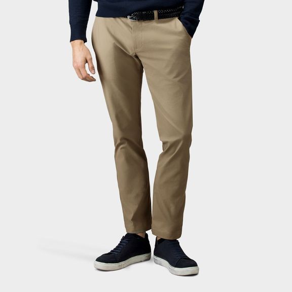 Khaki chinos with stretch