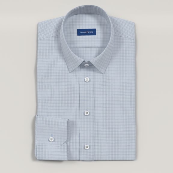 Men's Custom Blue Patterned Cotton Shirt | Tailor Store®