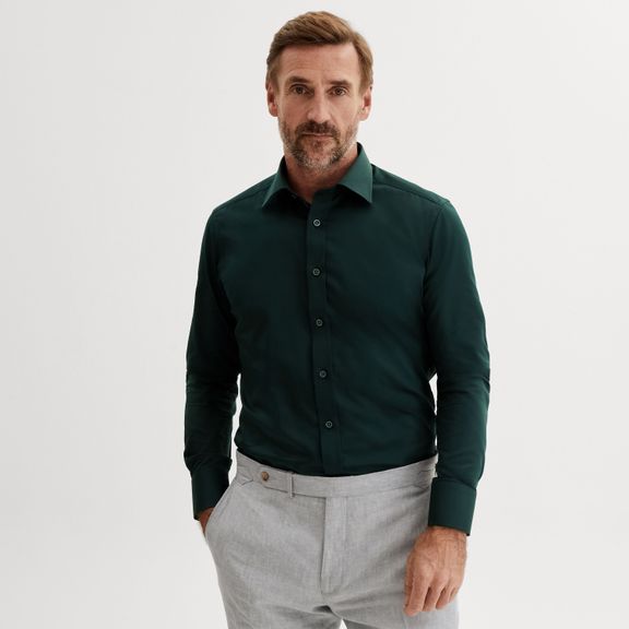 Dark green hot sale dress shirt