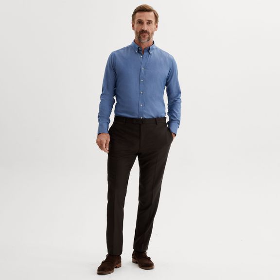 Blue shirt business clearance casual