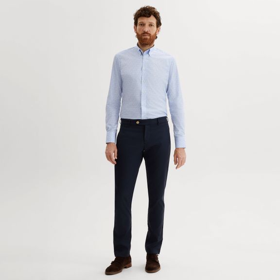 Light blue floral printed dress shirt | Tailor Store®