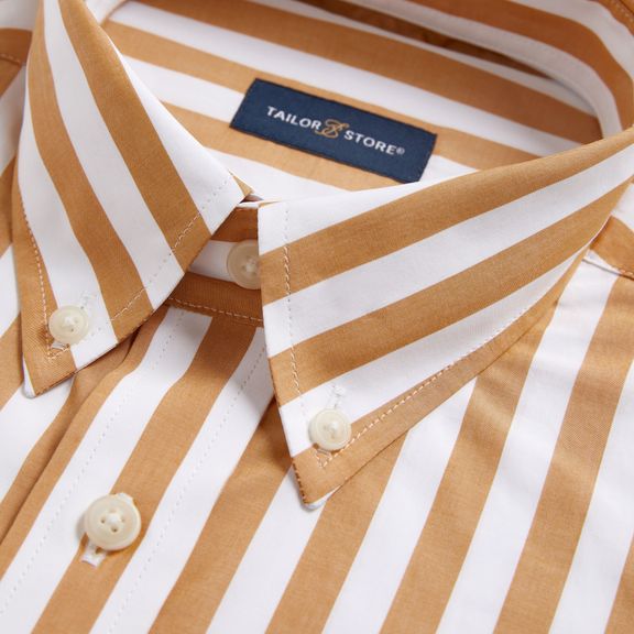 Yellow and white button best sale up shirt