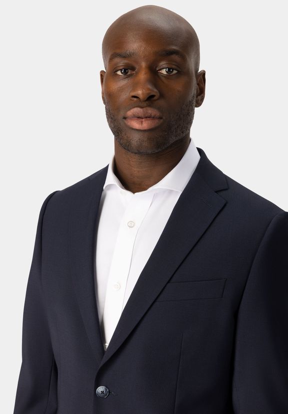 Navy suit jacket in stretch fabric | Tailor Store®