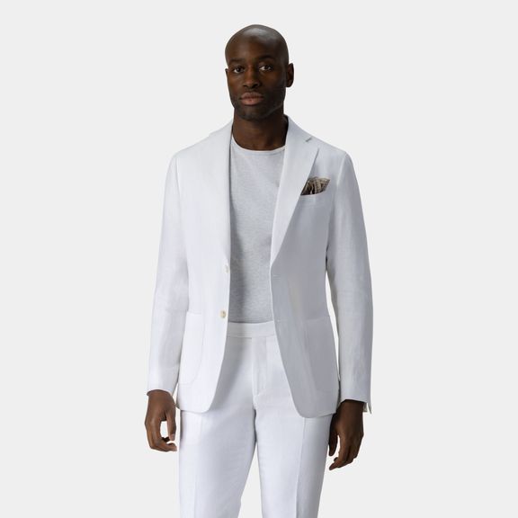 White long sale suit jacket