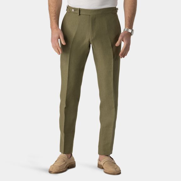 Olive green hot sale suit pants