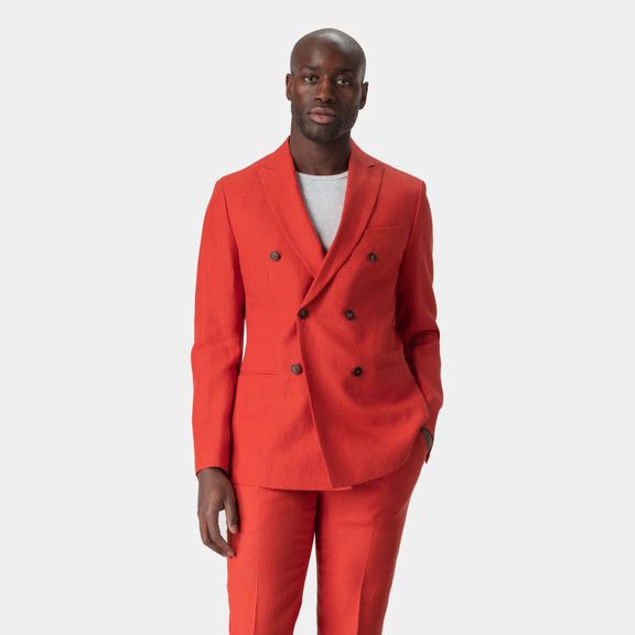 Bright red shop suit jacket