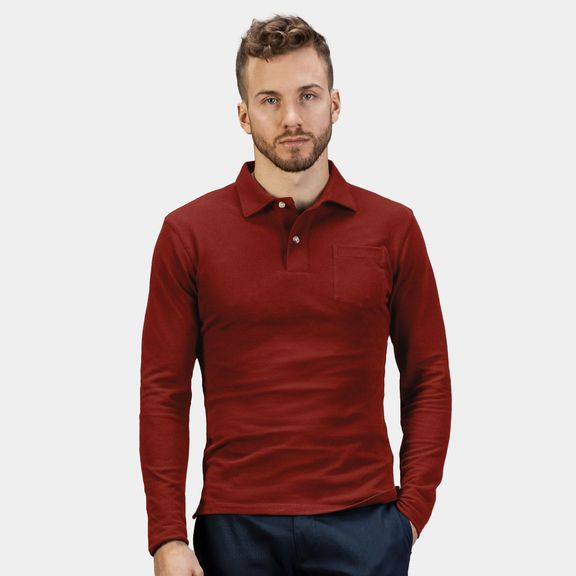 Dark red cheap polo shirt