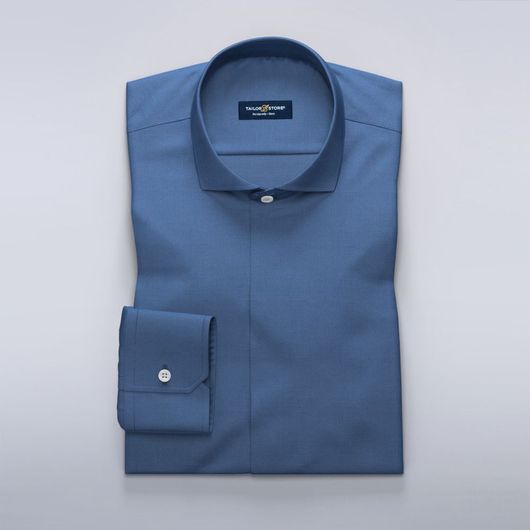 Blue patterned dress shirt<br>