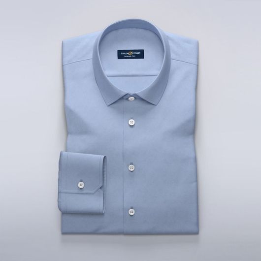 Dameskjorte i lyseblå sateng