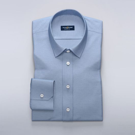 Błękitna damska koszula typu oxford