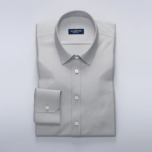 Damenhemd aus hellgrauem Oxford