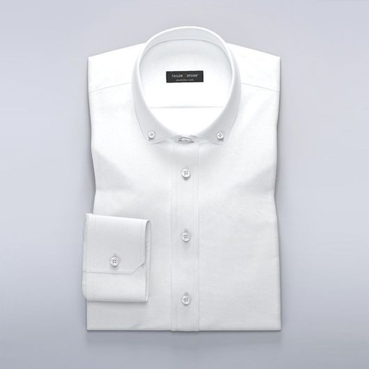 Damenhemd aus weißem Stonewashed-Oxford