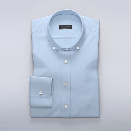 Damenhemd aus hellblauem Stonewashed-Oxford