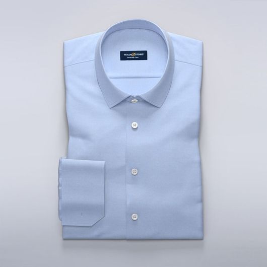 Business-Hemd aus blauem Ratière