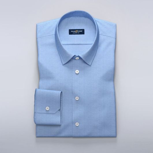 Business-Hemden in blauem Ratière