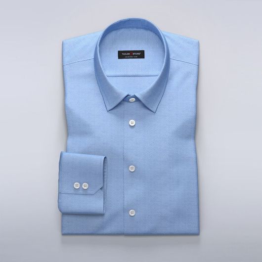 Women's business shirt in blue dobby