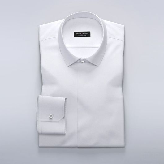 Women's business shirt in white dobby