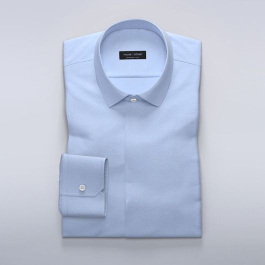 Women's business shirt in blue dobby