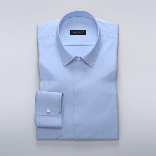 Women's business shirt in blue twill