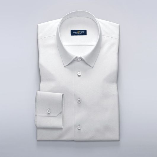 Weißes Business-Hemd für Damen aus französischem Oxford