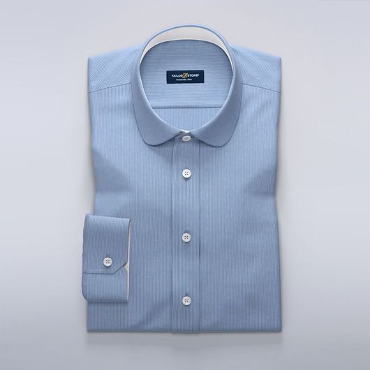 Striped women's dress shirt in light blue 
