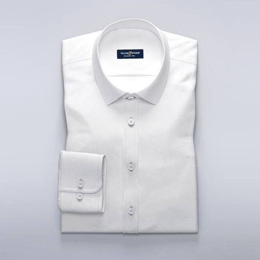 Weißes Business-Hemd für Damen aus Wollmischung