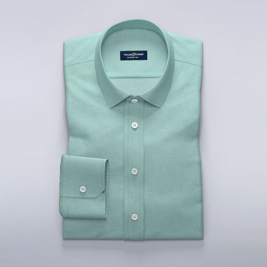 Business-skjorte i lysegrønn twill for damer