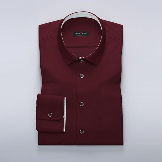 Satin-Hemd mit kleinen Vogeldruckkontrasten