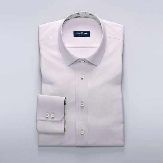 Satin shirt with colorful butterfly print contrasts