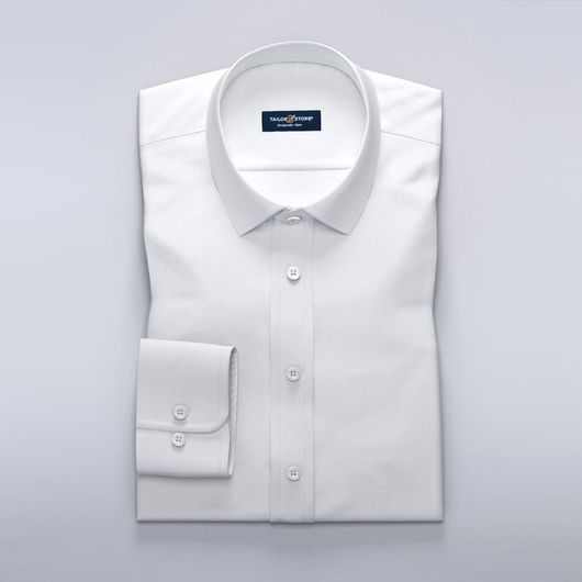 White shirt in cotton-Tencel twill fabric