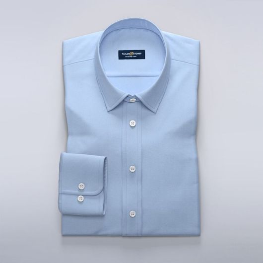 Light blue business shirt in stretchy twill