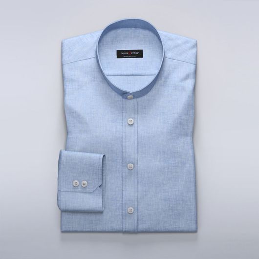 Women's linen shirt in light blue