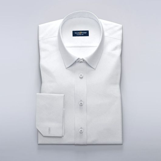 Business-Hemd aus luxuriösem weißem Twill